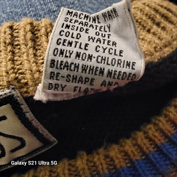 Aureus sweater crew‎ vtg men's size Lg Possum Trot logo retro stripe red black - Picture 9 of 11